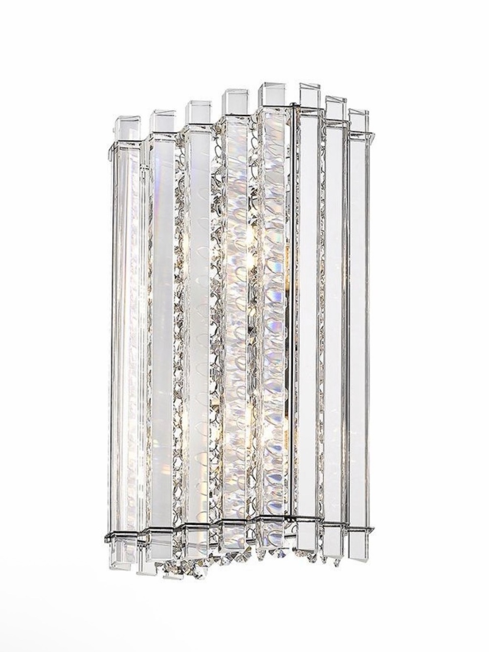 Ove Decors Patience I 2-Lights LED Vanity Light Crystal Prism Sconce